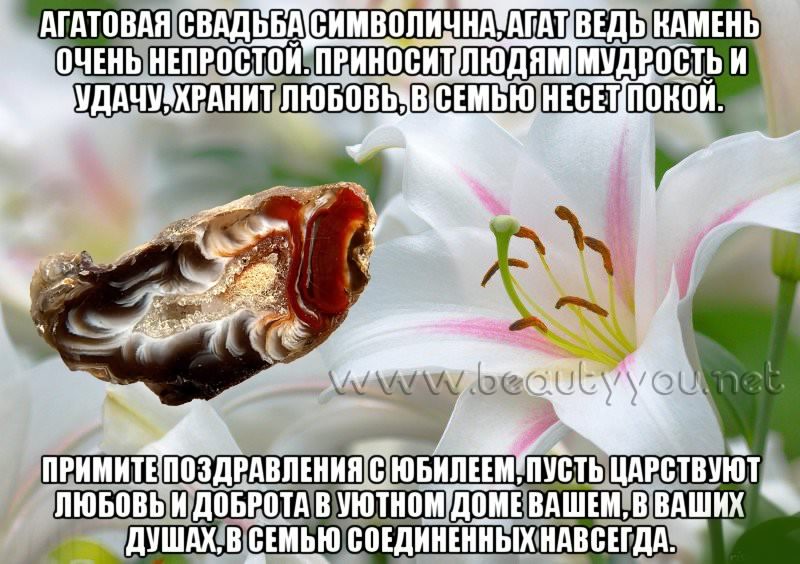 Открытка Открытки на Агатовую свадьбу 14 лет - Поздравления с юбилеем: Нежность, любовь и дом | Красивая открытка #16