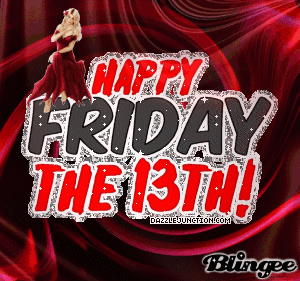 Открытка Открытки на пятницу 13 - Открытка с надписью "Happy Friday the 13th" | Красивая открытка #179