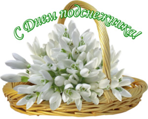 Открытка С днём подснежника - Подснежники в плетёной корзине - открытка | Красивая открытка #11