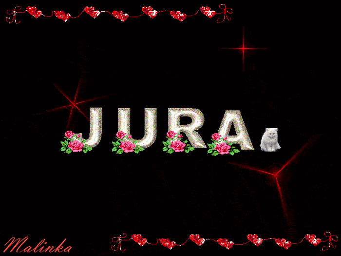 Открытка Открытки с именем Юрий - Открытка с именем "Jura" из цветов | Красивая открытка #37
