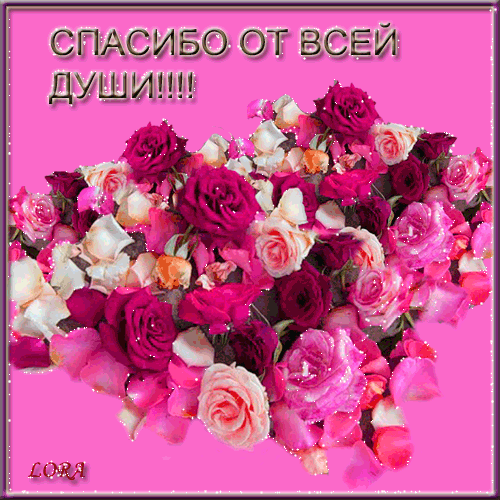 Открытка Благодарность - Открытка с розами | Красивая открытка #78