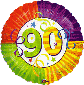 Открытка Открытки на 90 лет - Воздушный шар "90" | Красивая открытка #50