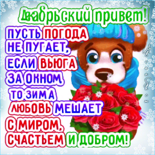 Открытка Декабрьский  - Открытка с милым котенком в новогодней шапке | Красивая открытка #5