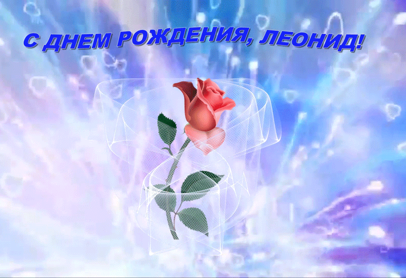 Открытка Открытки с именем Леонид  - Открытка с красной розой | Красивая открытка #85