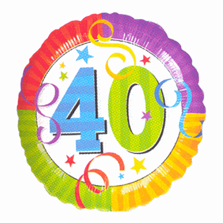 Открытка Открытки на 40 лет - С днем рождения! Воздушный шар с цифрой 40 | Красивая открытка #92