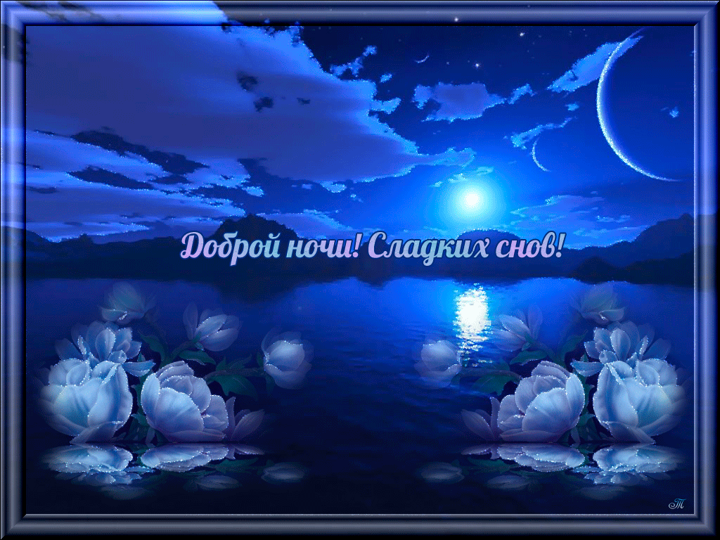 Открытка Спокойной ночи - Доброй ночи! Сладких снов! | Красивая открытка #153