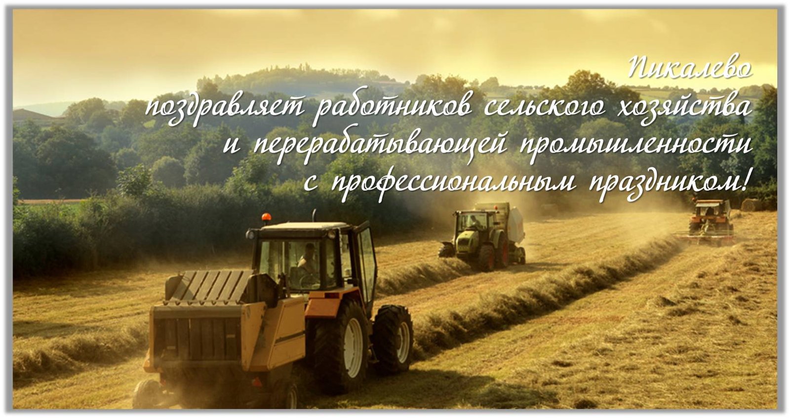 Открытка День работников сельского хозяйства - Полевые работы: открытка с тракторами | Красивая открытка #25