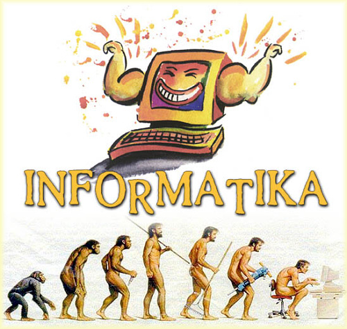 Открытка Открытки с днем информатики - Эволюция человека и компьютер: смешная открытка | Красивая открытка #16