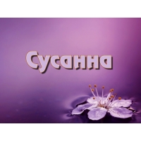 Открытка открытки с именем Сусанна  - Цветы на фиолетовом фоне | Красивая открытка #7