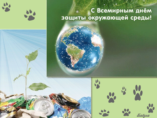 Открытка Открытки с днем эколога - Открытка с Землей, ростком и мусором | Красивая открытка #10