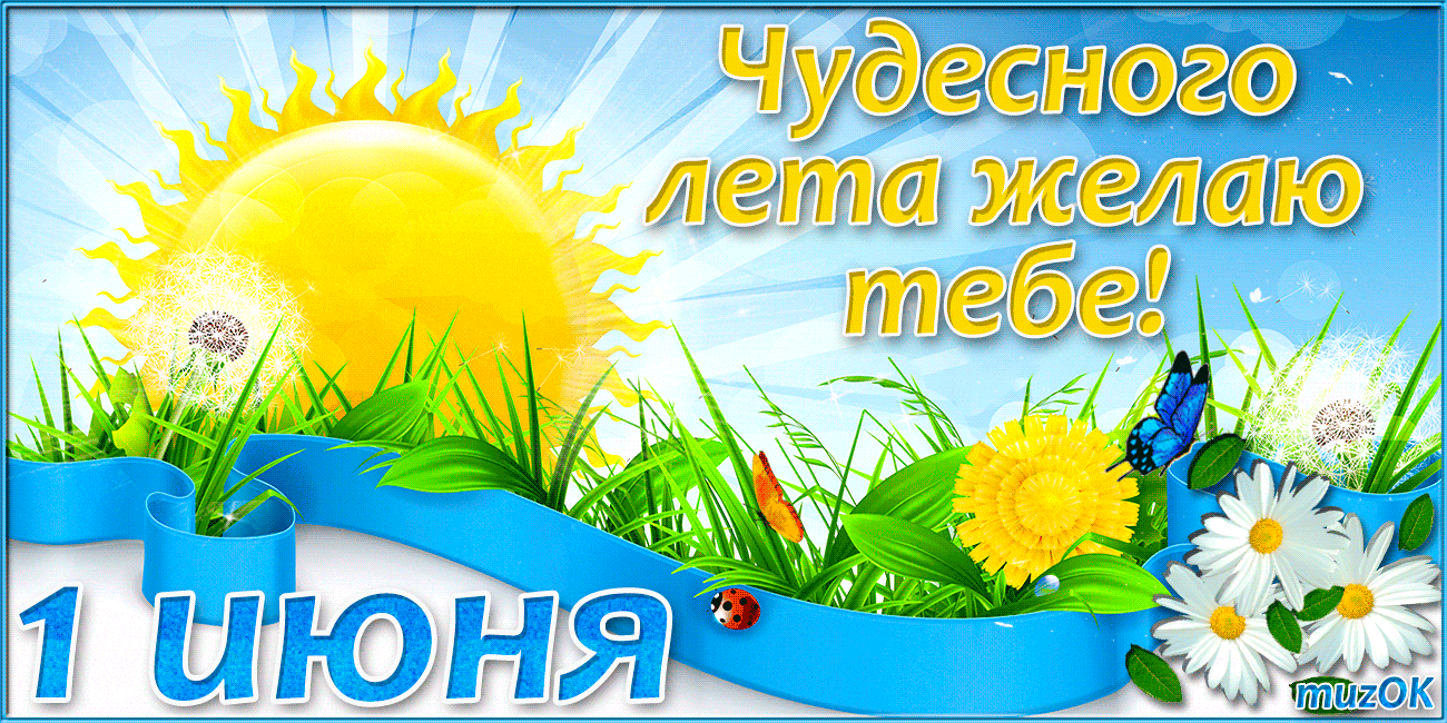 Открытка открытки с первым днем лета  - Яркая открытка: цветы, трава, бабочки, солнце | Красивая открытка #29