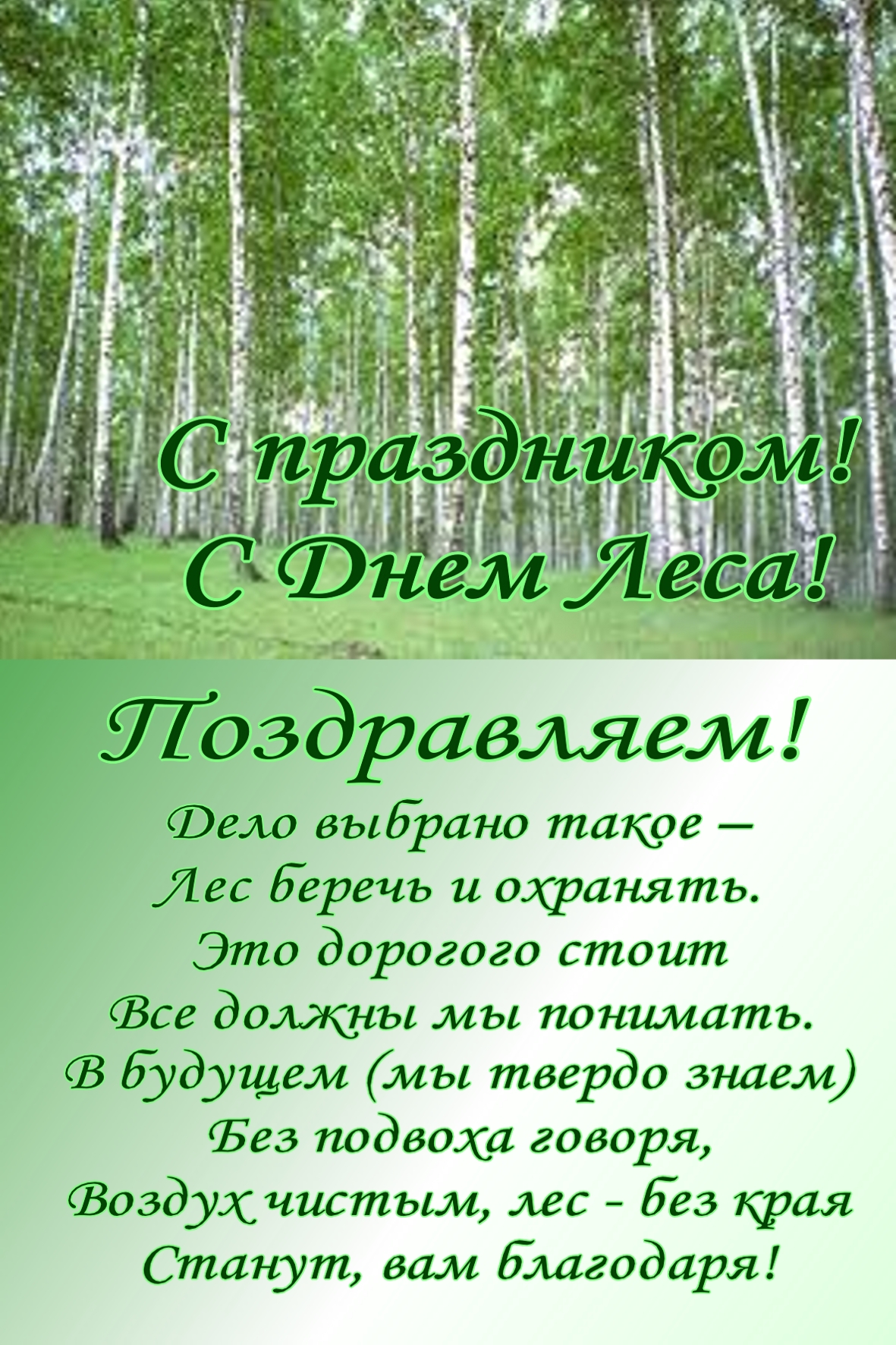 Открытка С днём работника леса - С Днем Леса: Красивая открытка с лесом | Красивая открытка #28