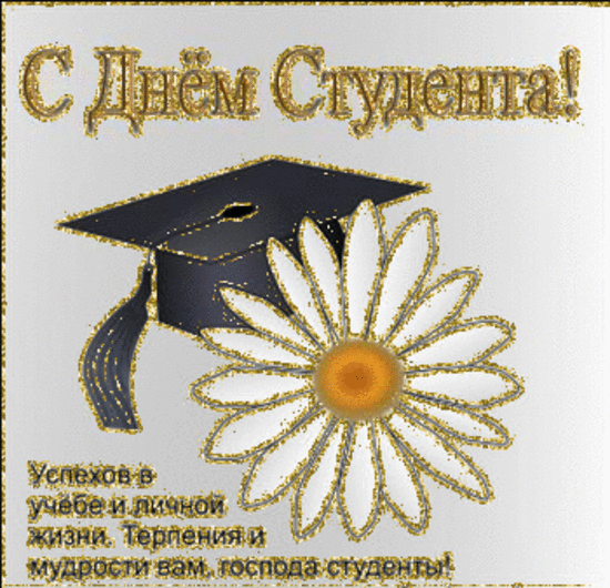 Открытка Открытки с днем студента - Открытка с днем знаний: Головной убор и цветок | Красивая открытка #139