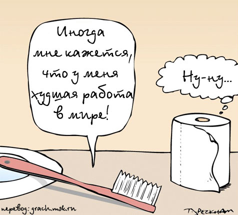 Открытка Остроумные открытки с приколами - Зубная щетка и туалетная бумага: смешная открытка | Красивая открытка #4