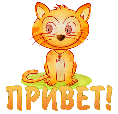 Открытка Привет - Открытка с рыжим котиком | Красивая открытка #128