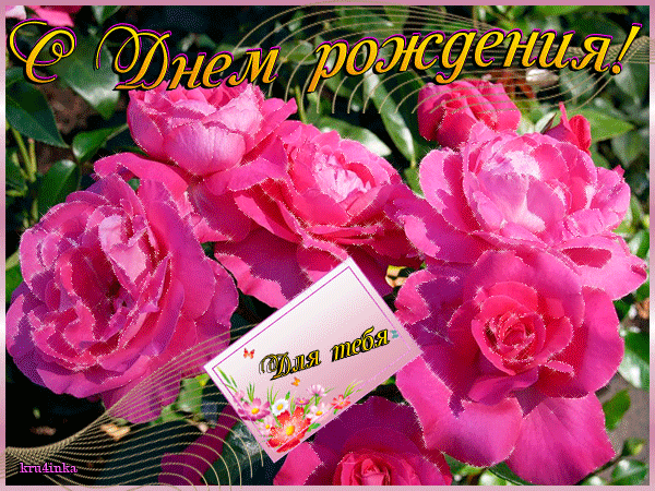 Открытка Открытки с днем рождения - Открытка: Розы, букет, поздравление | Красивая открытка #70