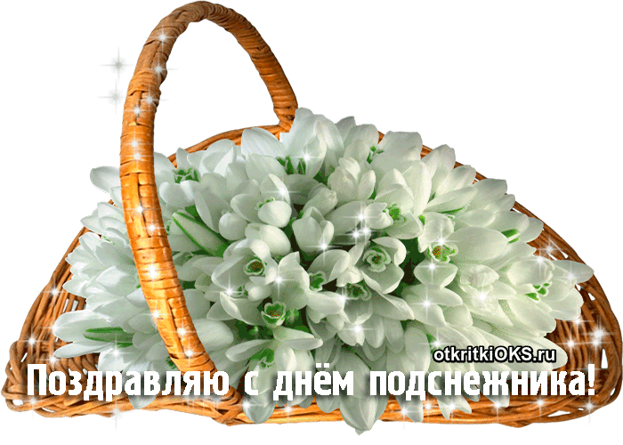 Открытка День подснежника - Открытка с подснежниками в плетёной корзине | Красивая открытка #12