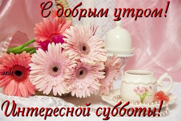 Открытка Открытки на субботу - Букет гербер, чайная роза, нежные цветы | Красивая открытка #125
