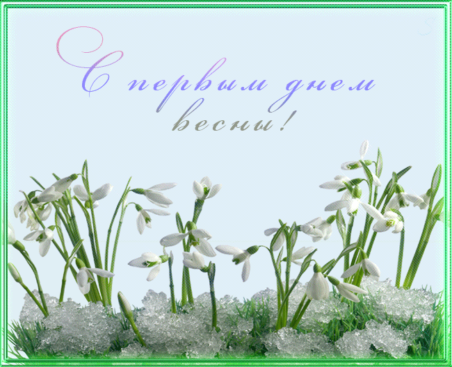 Открытка С первым днём весны - Подснежники: первые весенние цветы | Красивая открытка #14