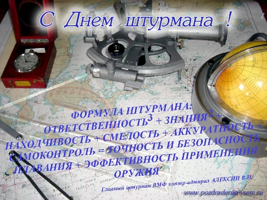 Открытка Открытки с днем штурмана ВМФ Российской Федерации - С Днем штурмана: открытка с компасом и инструментами | Красивая открытка #24