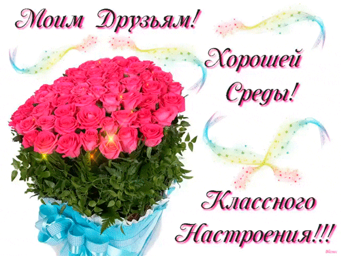Открытка Среда - Букет роз: открытка с днем рождения | Красивая открытка #47