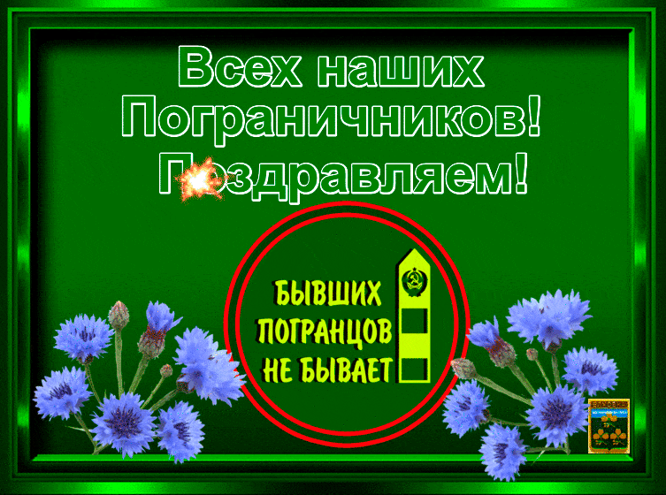 Открытка Открытки с днем пограничника - Открытка с цветами и надписью | Красивая открытка #24