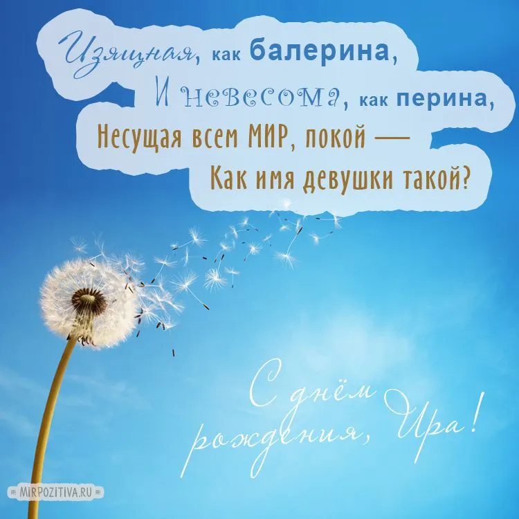 Открытка С одуванчиками - Открытка с одуванчиком: С днем рождения! | Красивая открытка #102