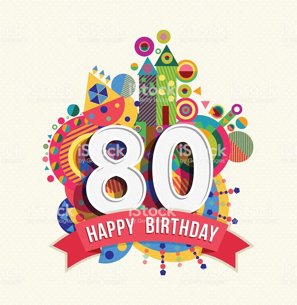 Открытка Открытки на 80 лет - Открытка на 80 лет: С днем рождения! | Красивая открытка #70