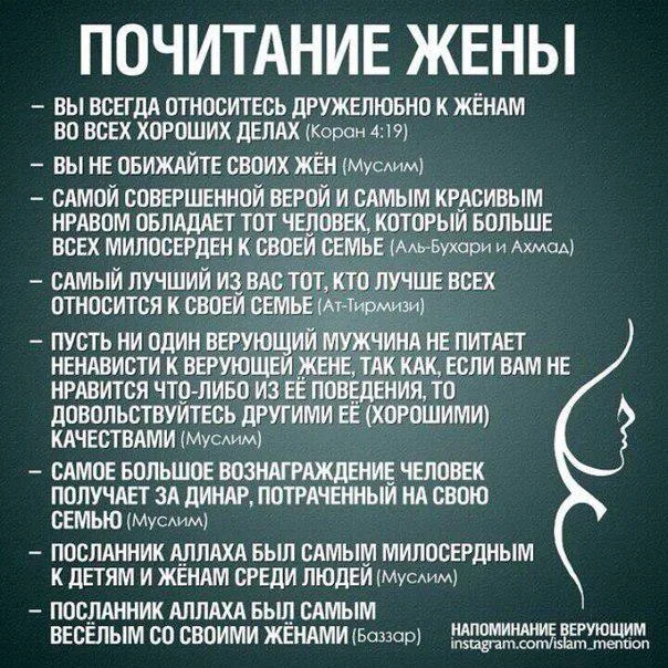 Открытка Отношения в семье - Мусульманская открытка: Благословение семьи | Красивая открытка #66