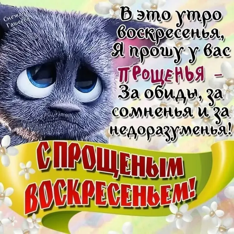 Открытка Прощённое воскресенье - С Днем Рождения! Поздравления с днем рождения! | Красивая открытка #37