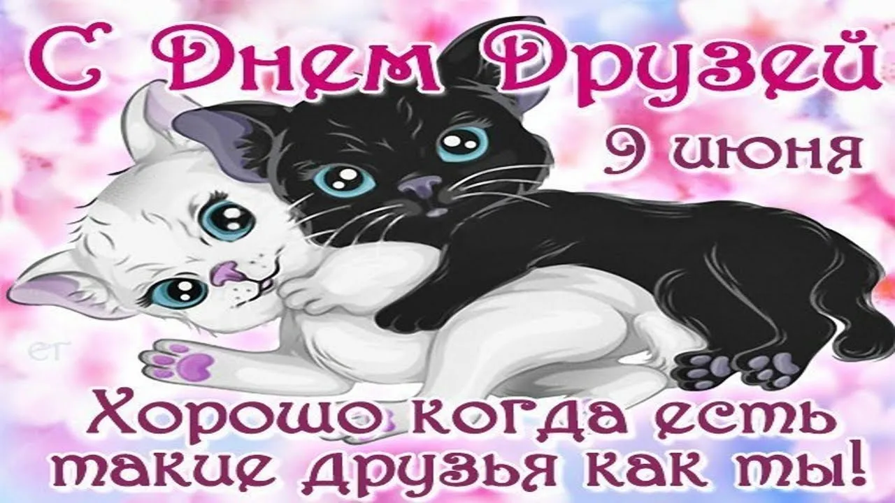 Открытка День друзей - Открытка с котятами: День рождения, поздравления | Красивая открытка #118