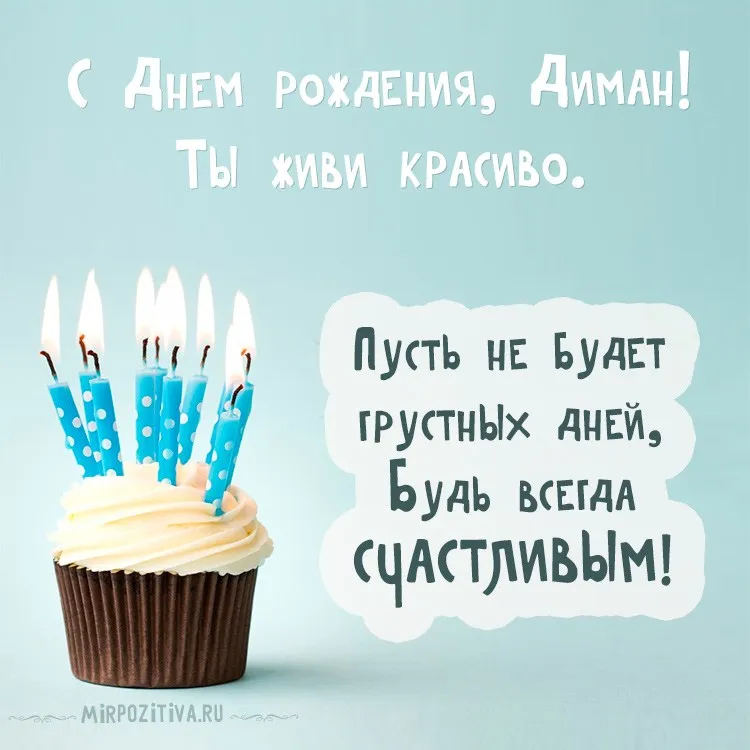 Открытка открытки с именем Дмитрий  - Торт со свечами: С Днем Рождения!  Открытка с тортом | Красивая открытка #123