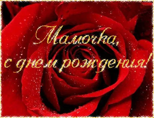 Открытка С Днем Рождения мамочке! - Красная роза: поздравительная открытка | Красивая открытка #18