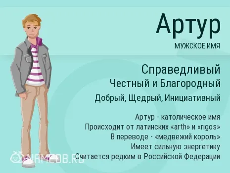 Открытка открытки с именем Артур - Имя Артур: значение, происхождение и черты характера | Красивая открытка #91