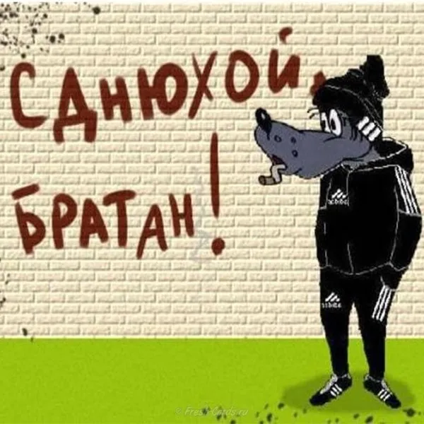 Открытка с днём рождения брат - Санька - братан | Красивая открытка #12