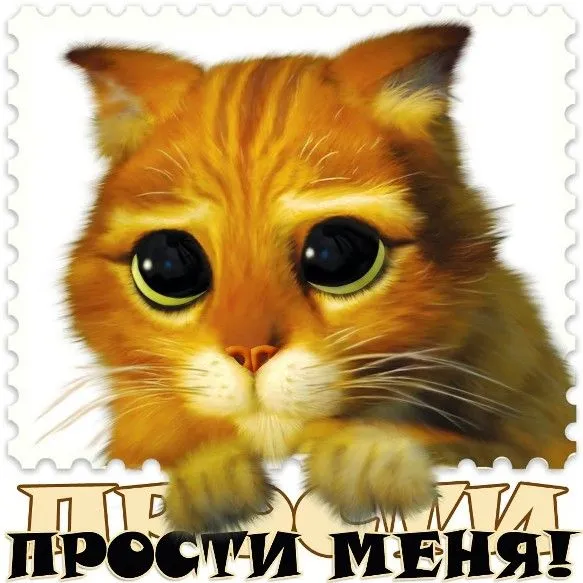 Открытка Прости - Открытка с рыжим котенком: милая пушистая мордочка | Красивая открытка #7