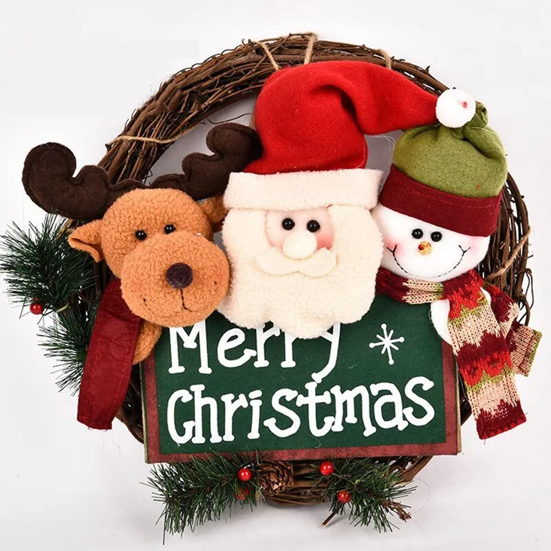 Открытка Merry Christmas - Санта Клаус и олень: Новогоднее поздравление | Красивая открытка #27