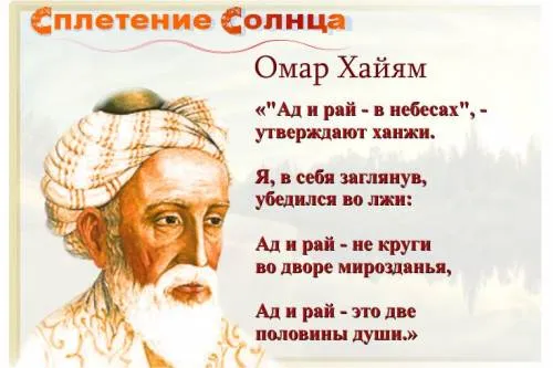 Открытка Высказывания, мысли - Открытка с Омаром Хайямом: мудрый советник | Красивая открытка #61