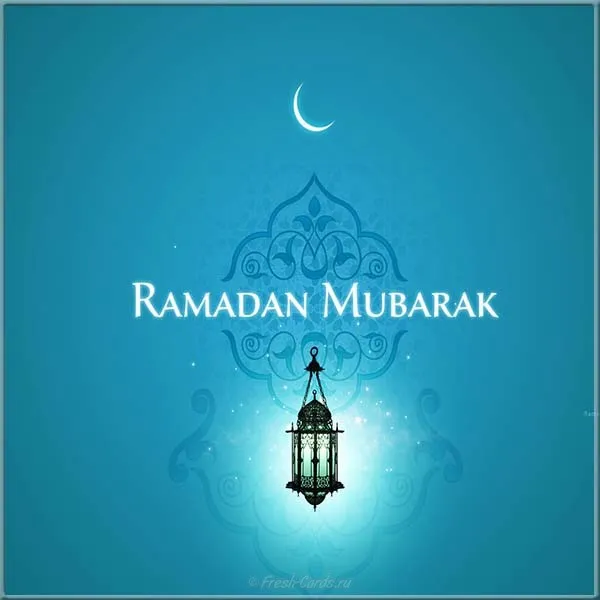 Открытка Рамадан - Открытка Ramadan Mubarak: Иллюминация и лунный свет | Красивая открытка #41