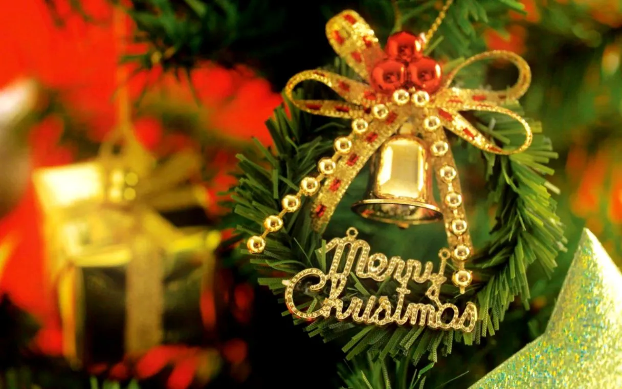 Открытка Merry Christmas - С Рождеством! Новогодние открытки с колокольчиком | Красивая открытка #47