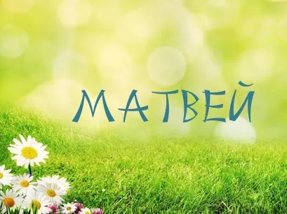 Открытка открытки с именем Матвей  - Открытка с ромашками на зеленом фоне | Красивая открытка #168