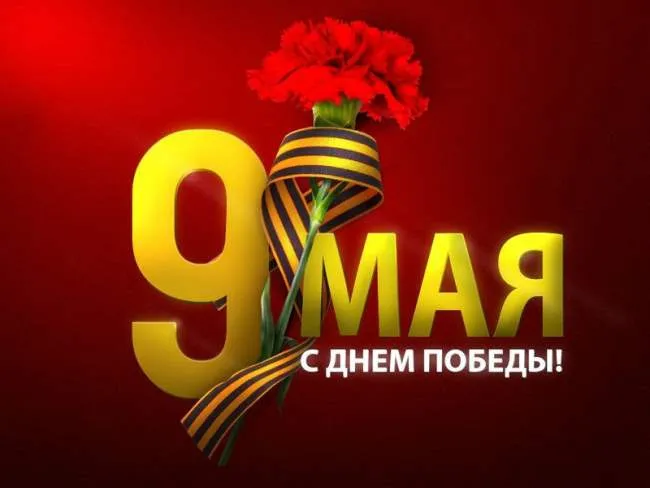 Открытка 9 мая - 9 мая. День Победы. Открытка с красной гвоздикой | Красивая открытка #16