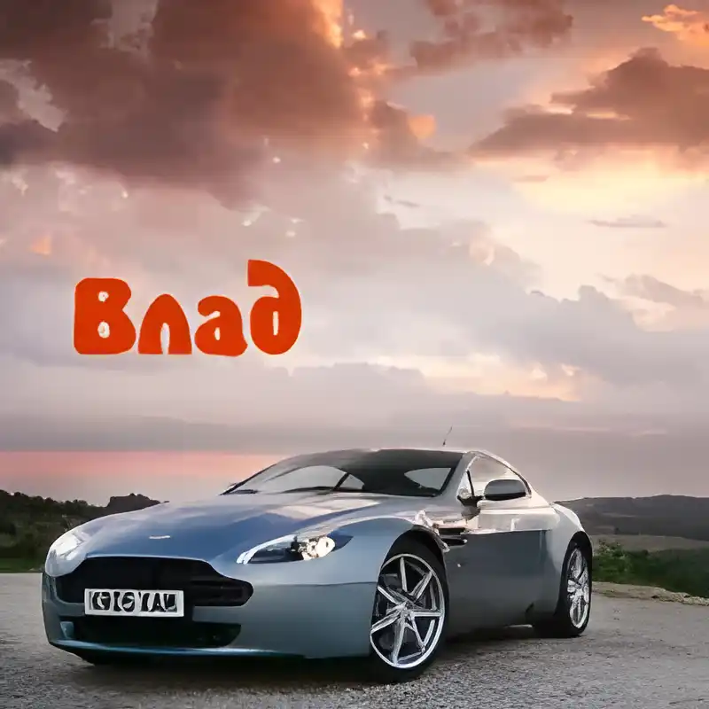 Открытка открытки с именем Владислав  - Автомобильная открытка: Стильный Aston Martin на закате | Красивая открытка #246