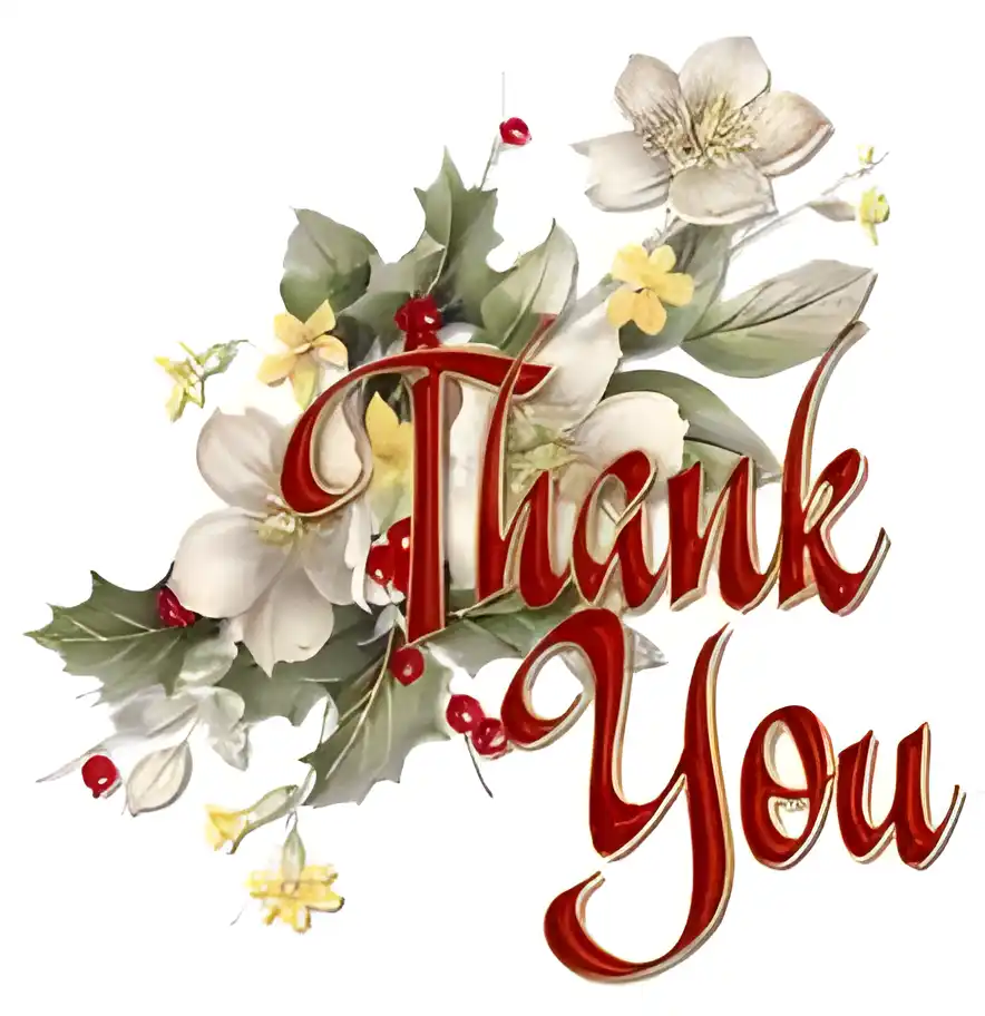 Открытка Благодарность - Открытка с цветами и надписью "Thank You" | Красивая открытка #189