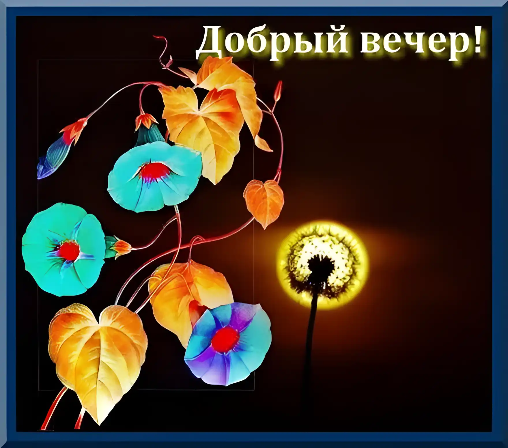 Открытка С одуванчиками - Открытка с одуванчиком и цветами | Красивая открытка #40