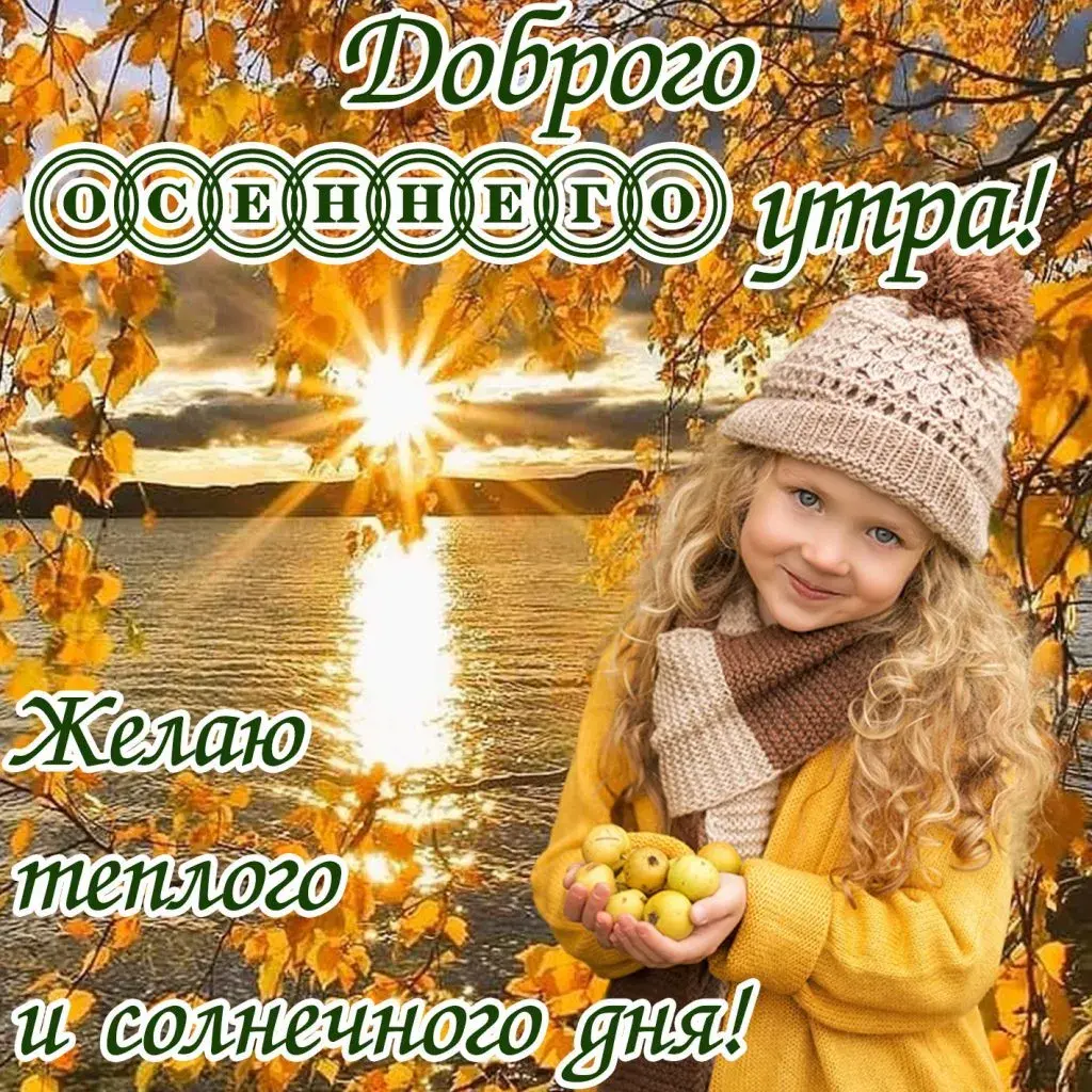 Открытка Открытки с добрым осенним утром - Солнечного утра! | Красивая открытка #5