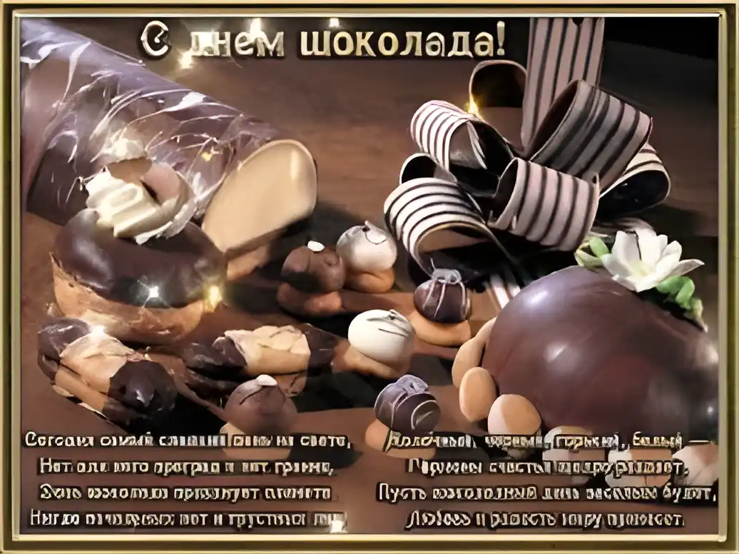 Открытка День шоколада - С Днем Открытка! Шоколадные Сладости и Подарки | Красивая открытка #76