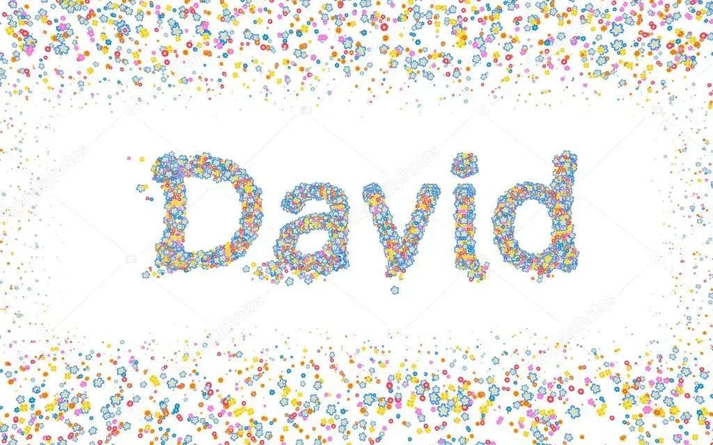 Открытка открытки с именем Давид - Открытка с именем "David" из цветных блёсток | Красивая открытка #212
