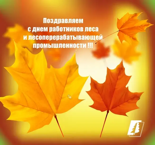 Открытка День работников леса - Открытка с желтыми листьями | Красивая открытка #27