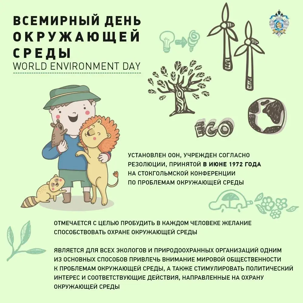 Открытка Всемирный день окружающей среды - День Земли: Открытка с животными и растениями | Красивая открытка #7